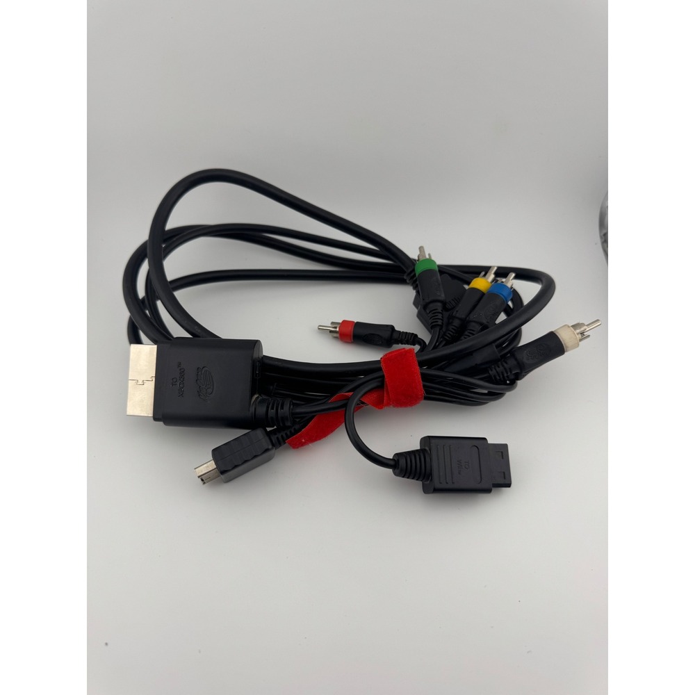 Mad Catz Universal Component AV Cable for Xbox 360‎ Wii PS2 PS3 Black High Def